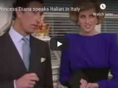 Princess Diana talks about Italy in Italian