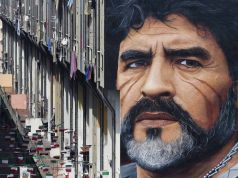 Diego Maradona mural in Naples