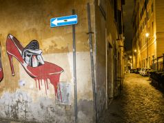 Rome street art highlights violence against women in Italy