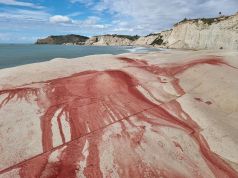 Outrage in Italy as Scala dei Turchi cliffs stained red by vandals
