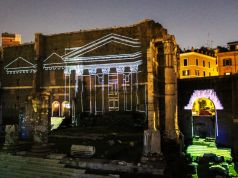 Ancient Rome light shows by night at Forum of Augustus and Forum of Caesar