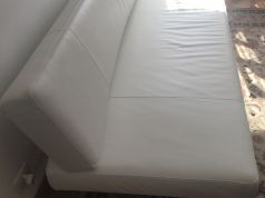 Bonaldo Designer sleeping Sofa Couch, white, real leather in Perfect conditions, almost new