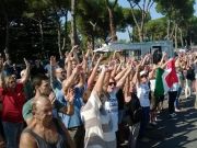 Protest in Rome over refugees