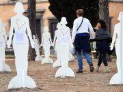 Rome installation highlights violence against women