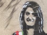 Rome mural of Raggi with beer bottle