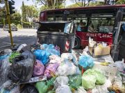 Rome's rubbish burns in heatwave
