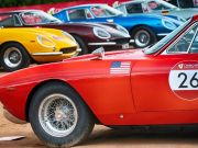 Vintage Ferrari cars in Rome