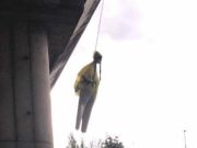 Hanged effigy of Greta Thunberg on Rome bridge
