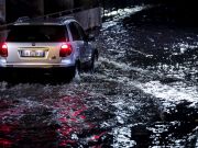 Rome motorists trapped in floods