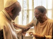 Pope Francis visits Holocaust survivor Edith Bruck in Rome