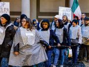 Italy shocked by Green Pass 'Auschwitz' protest in Novara