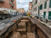 Rome unearths ancient dog statue and tombs under street