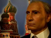 Putin statue vandalised in Rome wax museum