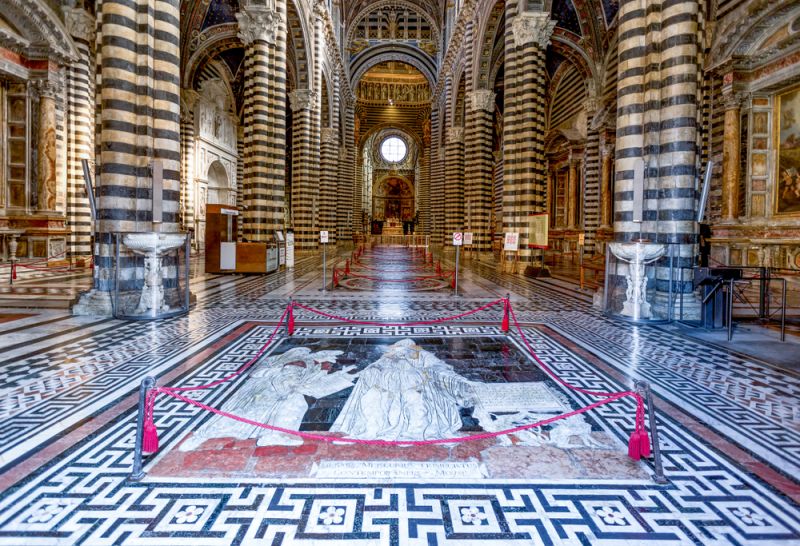 Italy Siena Cathedral unveils beautiful mosaic floors