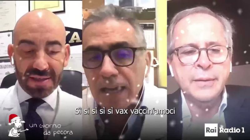 I virologi italiani cantano ‘Yes Vox’ per suonare jingle bells