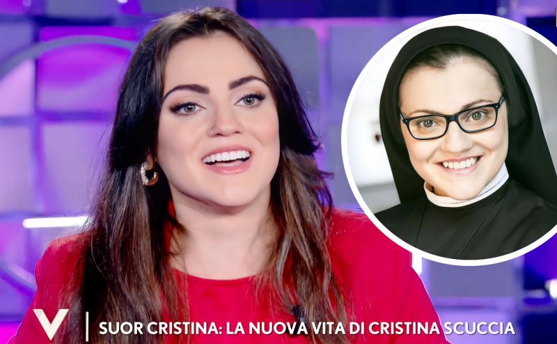 Biarawati penyanyi Italia Suor Cristina melepaskan cadarnya