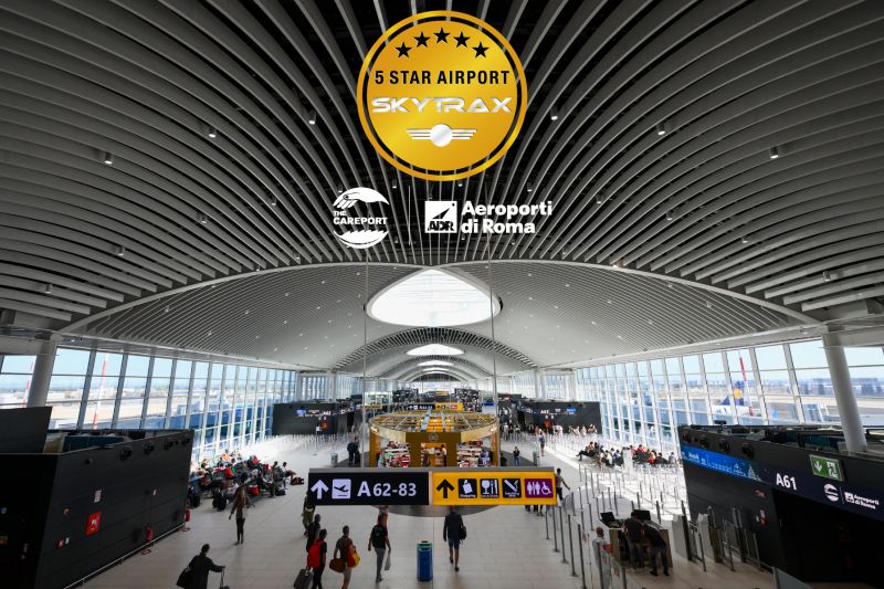 Bandara Fiumicino Roma dianugerahi peringkat bintang 5 teratas oleh Skytrax