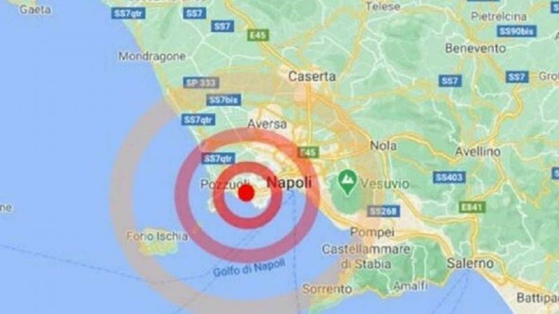Il terremoto italiano dei Campi Flegrei vicino a Napoli ha misurato 3,8 sulla scala Richter