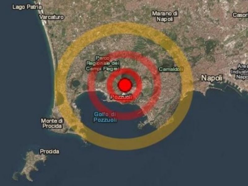 Il vulcano Campi Flegre è scosso da un terremoto di magnitudo 4.0.