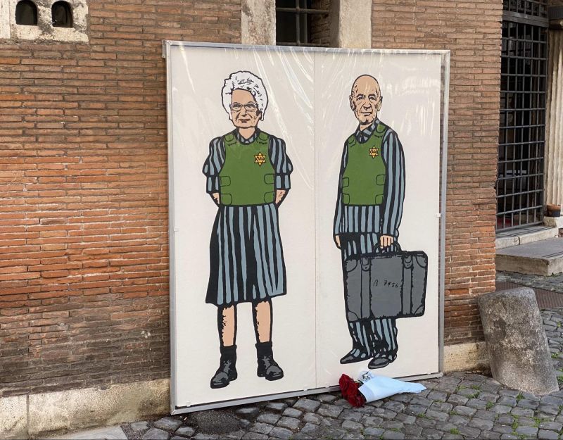 Rome reveals mural honoring Holocaust survivors