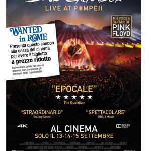 David Gilmour - Live at Pompei 2 euro discount on ticket for WIR Card Holders