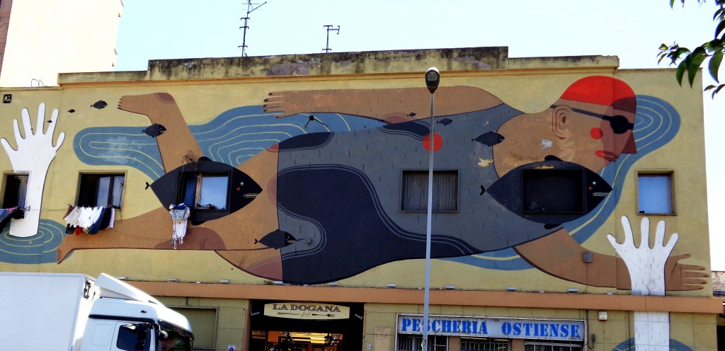 The Swimmer by Agostino Iacurci in Ostiense
