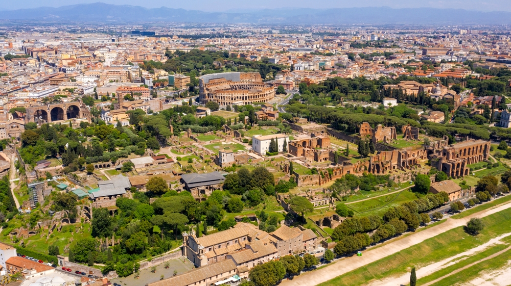 Palatine Hill and Colosseum
